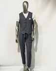 S5-1442 Pantalone Lino E Cotone Navy Blue Man