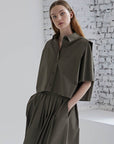 S5-MANSOUR Camicia Kaki