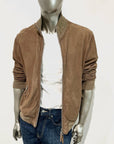 US4-QUENTIN Giubbotto Pelle Scamosciata Stone Man