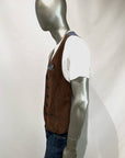 S4-LORRY Gilet Pelle Scamosciata Jungle Green Man