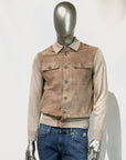 US5-TIME SQUARE KNIT Giubbotto Suede Maglia Vanilla Man