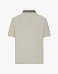 US6-PO006 Polo Check Collar Old White Man