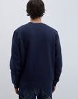UW4- CREW Felpa Pocket Girocollo Navy/Denim Man