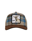 W4-1484 TRUCKER Plaid Goat TAN