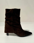W6-1102 Stivale Arricciato Velour Testa di Moro