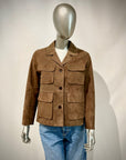 DS6-BORACAY Giacca Scamosciata con Tasche Pecan