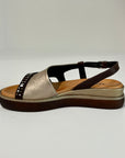 S6-1950 Sandalo Zeppa Malva Moro