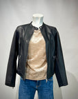 DS4-TARIFA Giubbotto in Pelle Black Woman