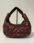 W6-EBAG52 Borsa Hobo Intreccio Nappa Bordeaux