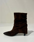 W6-1102 Stivale Arricciato Velour Testa di Moro