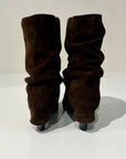 W6-1102 Stivale Arricciato Velour Testa di Moro