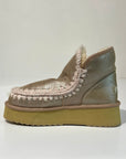 W4-MINI ESKIMO Platform Boot Stone Metallic