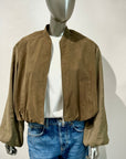 DS6-ELLA Bomber Scamosciato Salvia