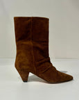 W6-071 Stivaletto Arricciato Camoscio Birra