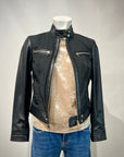 DS4-TRINIDAD MIX Giubbotto in Pelle Black Woman