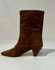 W6-071 Stivaletto Arricciato Camoscio Birra