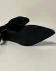 W5-78043 Stivale Tessuto Effetto Camoscio Nero