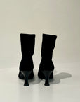 W5-78042 Polacchino Tessuto Effetto Camoscio Nero