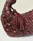 W6-EBAG52 Borsa Hobo Intreccio Nappa Bordeaux