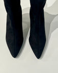 W5-78042 Polacchino Tessuto Effetto Camoscio Nero