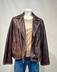 DW5-CYGNI Biker Pelle Dark Brown Woman