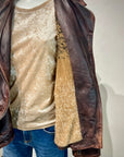 DW5-CYGNI Biker Pelle Dark Brown Woman