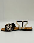 S6-1920 Sandalo Stampa Mucca Latte/Moro