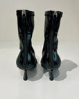 W6-3351 Tronchetto in Tessuto Stretch e Vernice Nero