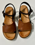 S6-1934 Sandalo Zeppa Cuoio Moro
