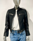 DS4-TRINIDAD MIX Giubbotto in Pelle Black Woman