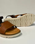 S6-1934 Sandalo Zeppa Cuoio Moro