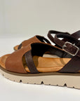 S6-1934 Sandalo Zeppa Cuoio Moro
