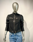 DS4-TRINIDAD MIX Giubbotto in Pelle Black Woman