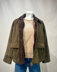 DW5-GLAMIS Giubbotto Burned Suede Verde Alga Woman