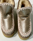 W4-MINI ESKIMO Platform Boot Stone Metallic
