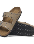 1029390 Arizona Plantare Soft Suede Rivet Taupe Woman