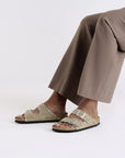 1029390 Arizona Plantare Soft Suede Rivet Taupe Woman