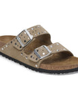 1029390 Arizona Plantare Soft Suede Rivet Taupe Woman