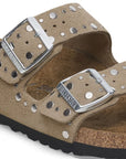 1029390 Arizona Plantare Soft Suede Rivet Taupe Woman