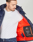 W4-4035 GLACIER Piumino Ultrapuffer Cappuccio Blue Man