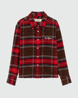 DS6-ELLY Camicia Check Brown-Red Woman