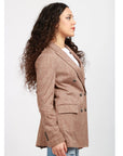 SD4-3085 Giacca Doppiopetto Piquet Cacao Woman