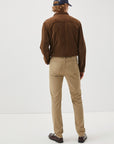US3-517 Pantalone 5Tasche Plein Drill Crow Beige Man