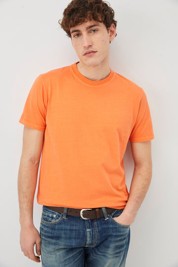 US4-T-Shirt Girocollo Jersey Orange Man