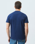 US6- T-Shirt Pocket Jersey Blue Work Man