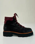 W5-9976 Pedula Suede Carbone/Bordeaux
