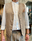 S4-Q66TNC Camicia Slim Coreana Lino Bianco