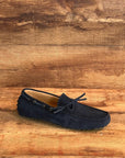 PVU2 Mocassino Car-Shoes Suede Navy Man