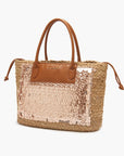 980 Borsa Shopping Beach Gold/Cuoio