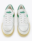 US3-MI Basket Low Used Bianco-Verde Man